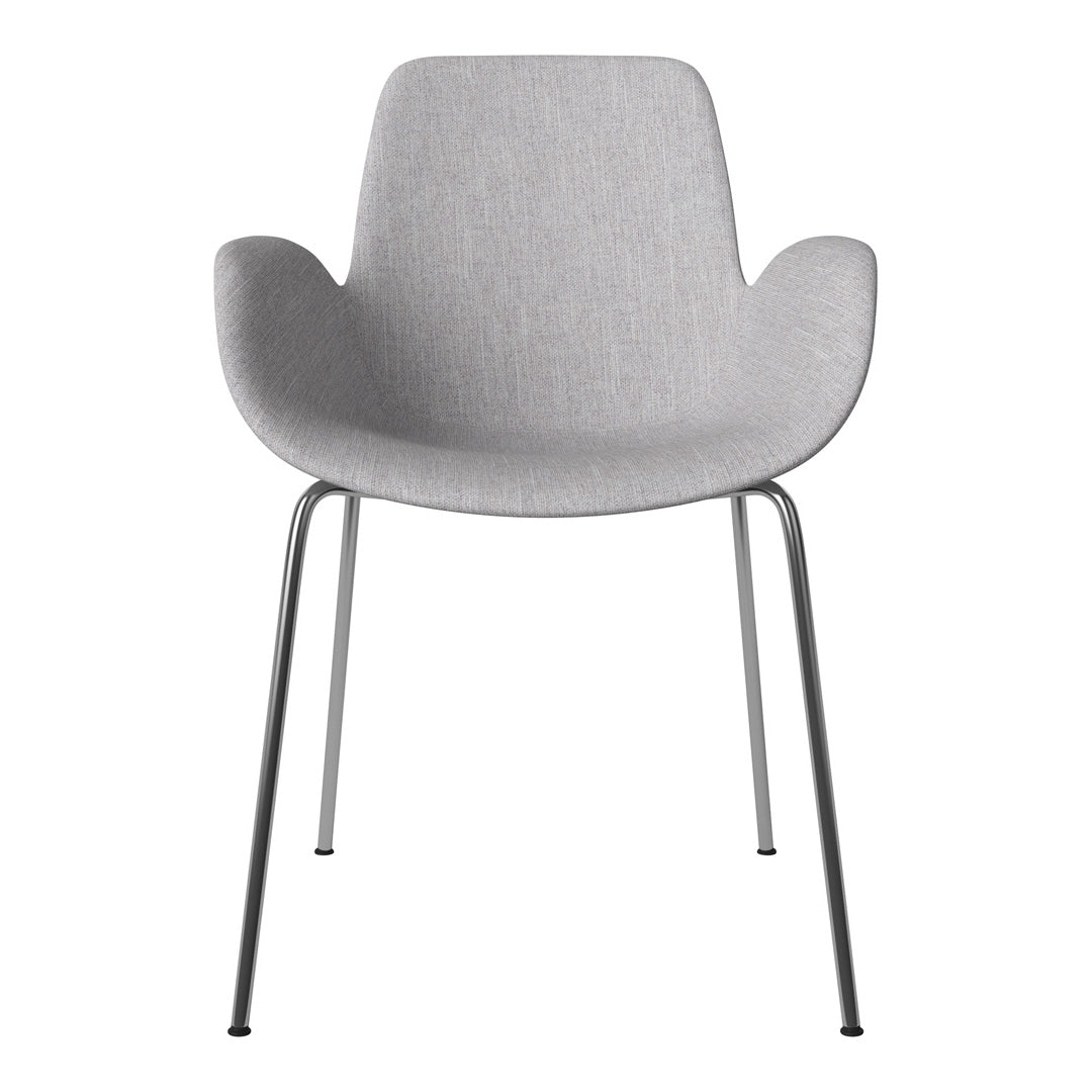 Fauteuil de salle à manger Seed - Rembourré - Base chromée