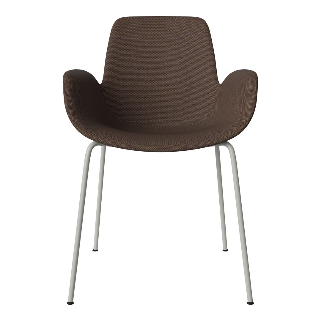 Fauteuil de salle à manger Seed - Rembourré - Piètement en acier, laqué gris