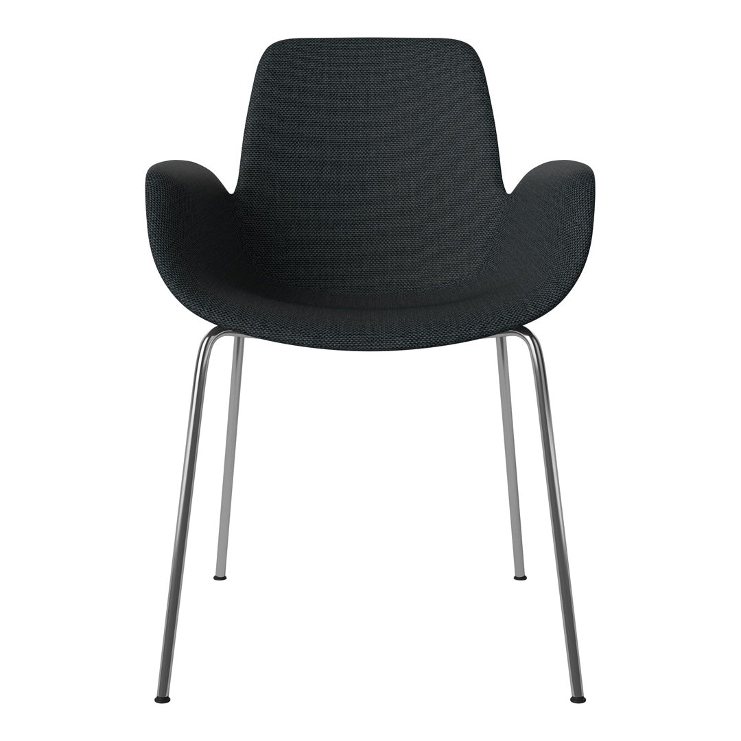 Fauteuil de salle à manger Seed - Rembourré - Base chromée