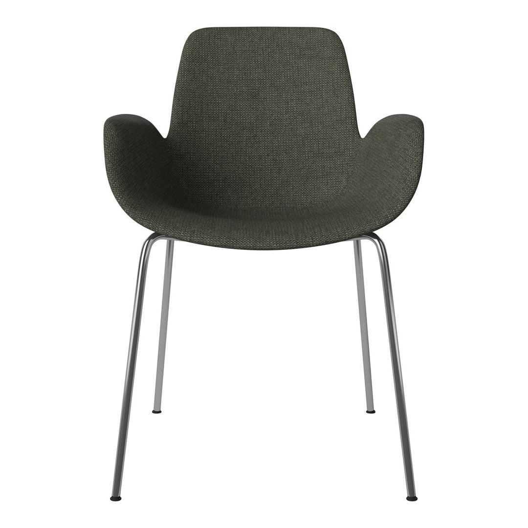 Fauteuil de salle à manger Seed - Rembourré - Base chromée
