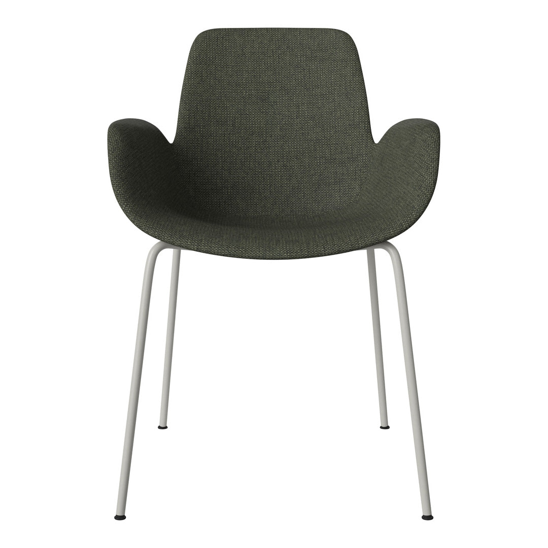 Fauteuil de salle à manger Seed - Rembourré - Piètement en acier, laqué gris