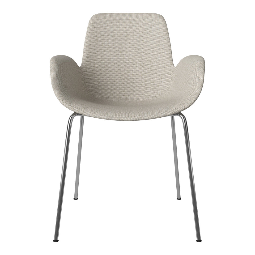Fauteuil de salle à manger Seed - Rembourré - Base chromée