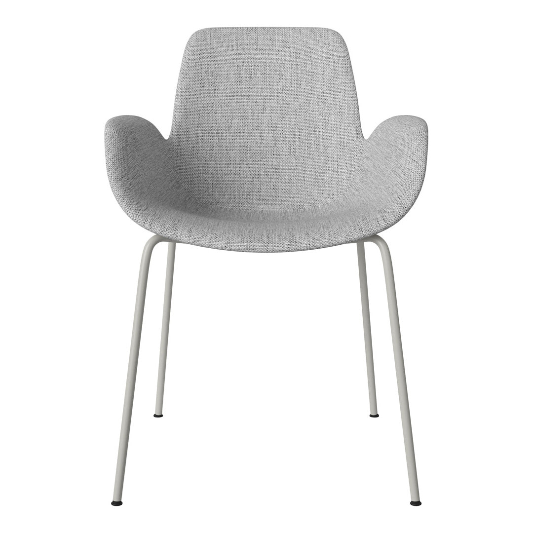 Fauteuil de salle à manger Seed - Rembourré - Piètement en acier, laqué gris