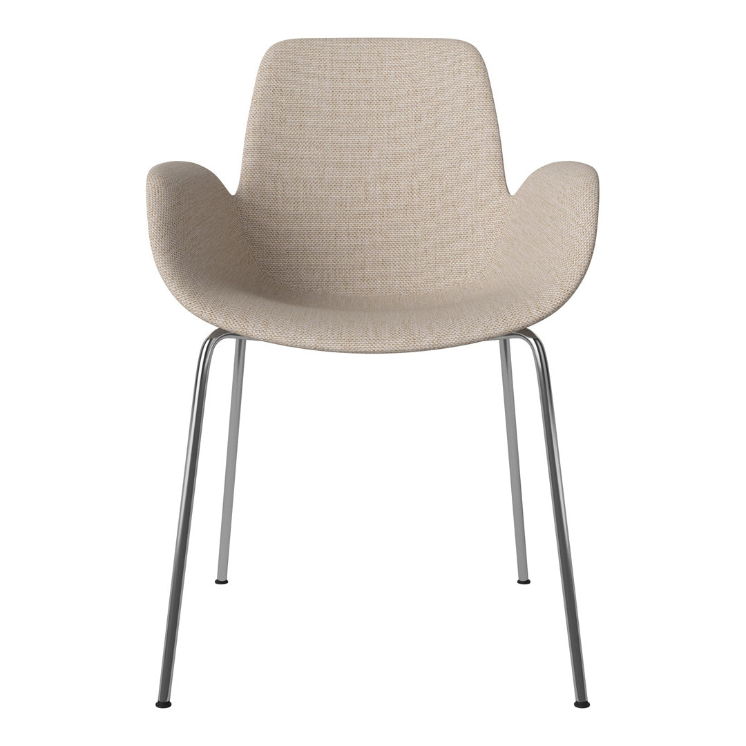 Fauteuil de salle à manger Seed - Rembourré - Base chromée