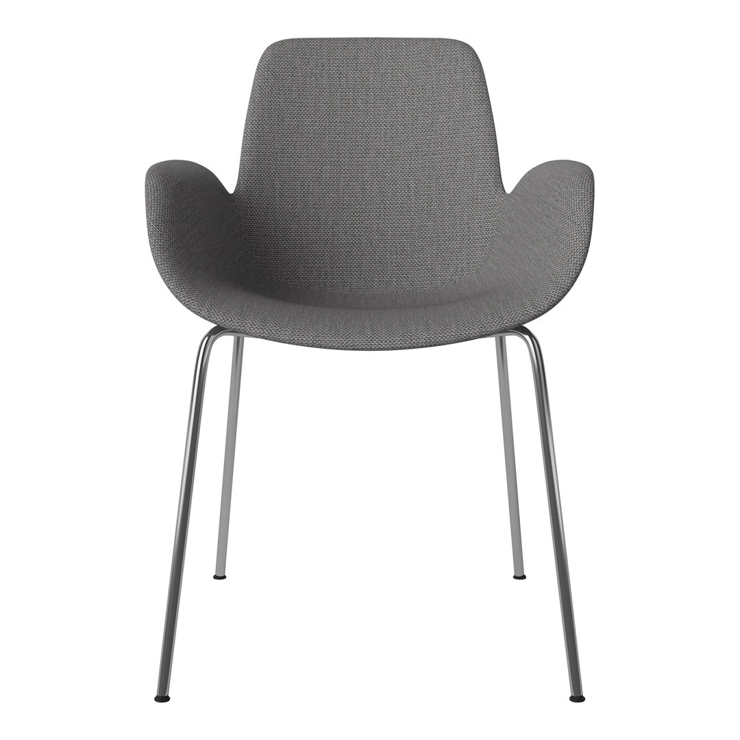 Fauteuil de salle à manger Seed - Rembourré - Base chromée