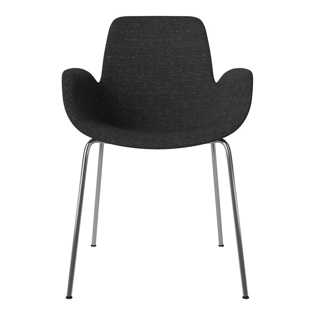 Fauteuil de salle à manger Seed - Rembourré - Base chromée