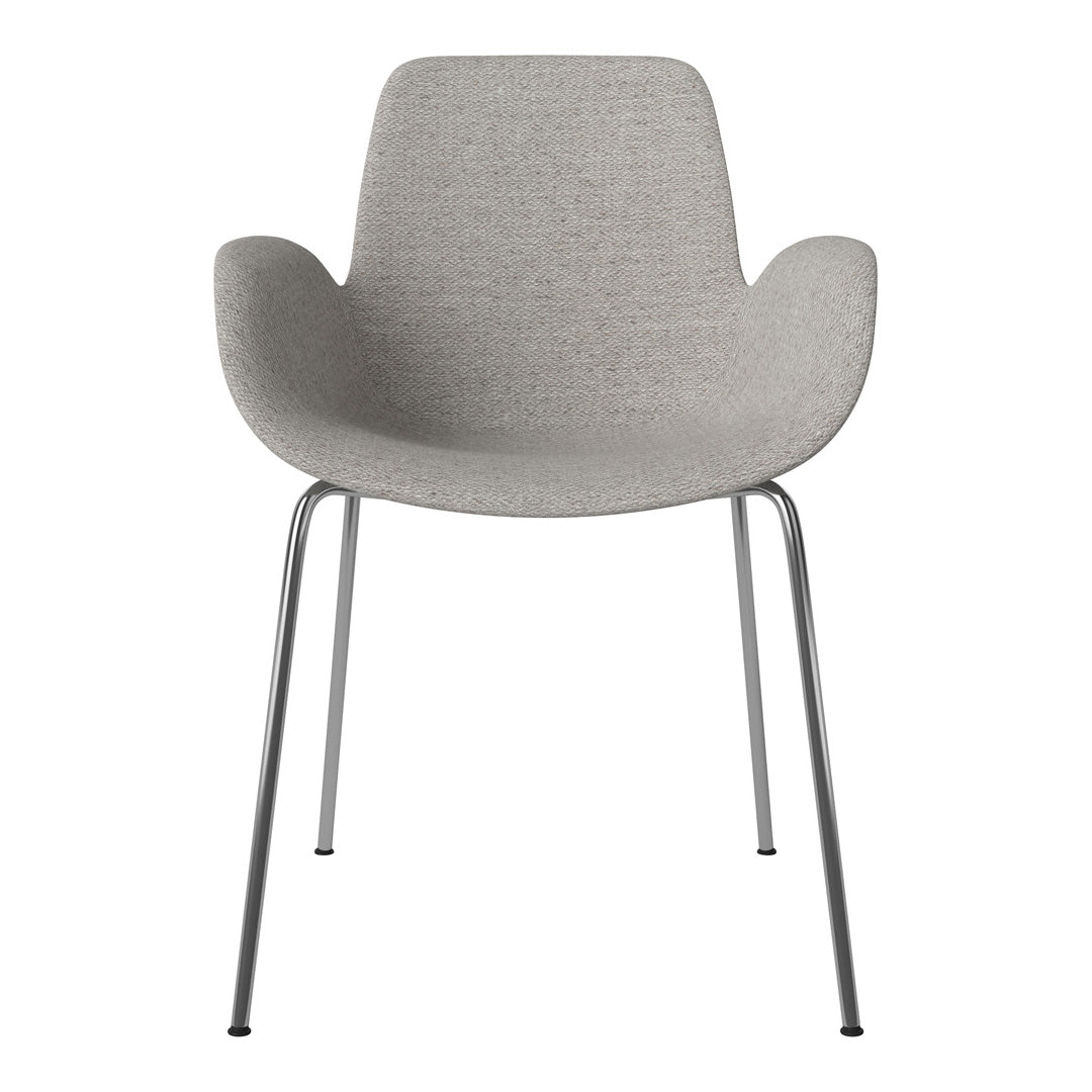 Fauteuil de salle à manger Seed - Rembourré - Base chromée