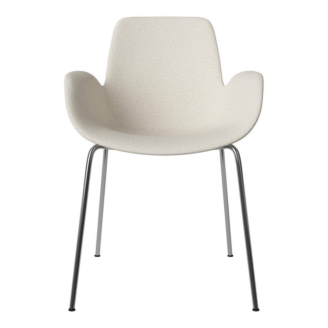 Fauteuil de salle à manger Seed - Rembourré - Base chromée