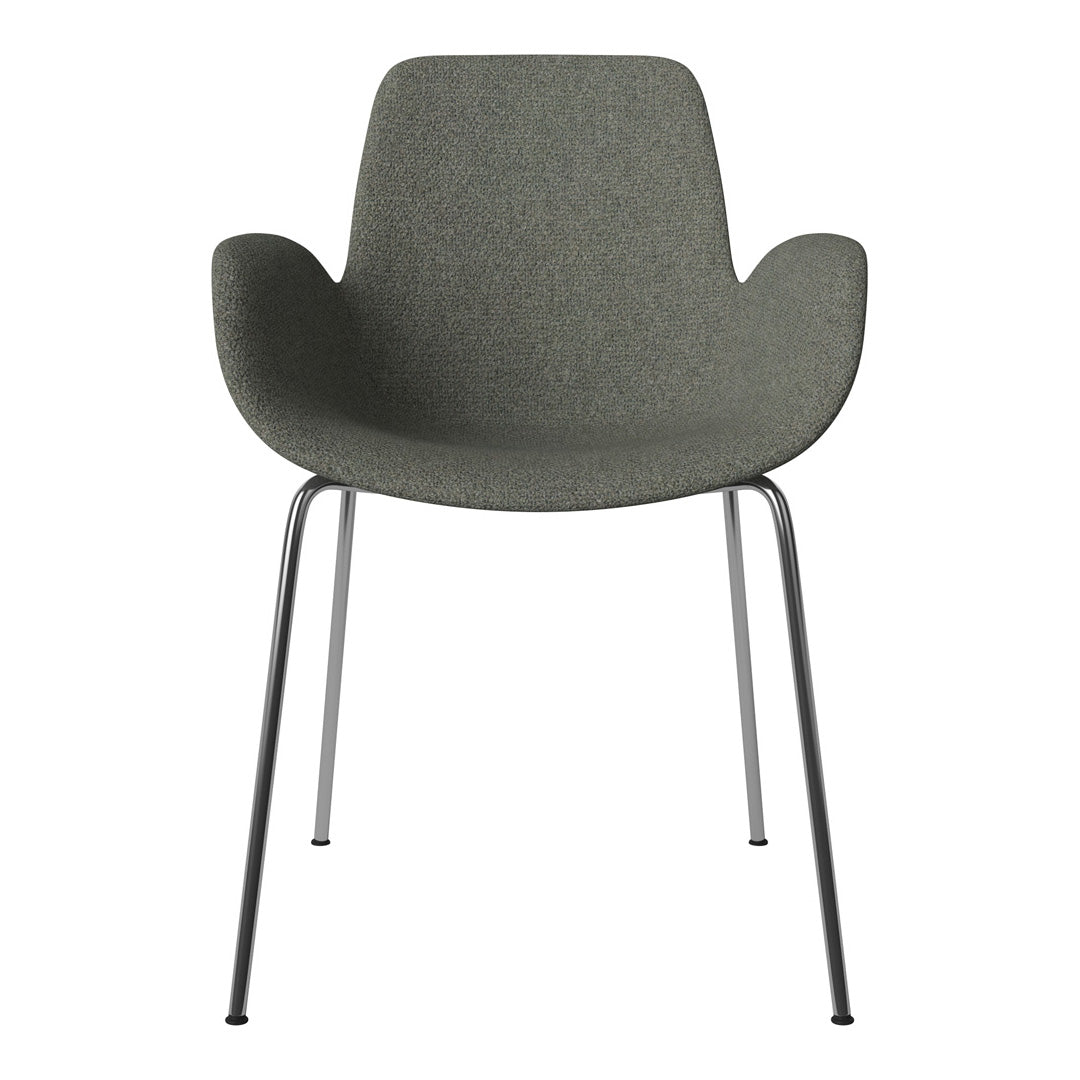 Fauteuil de salle à manger Seed - Rembourré - Base chromée
