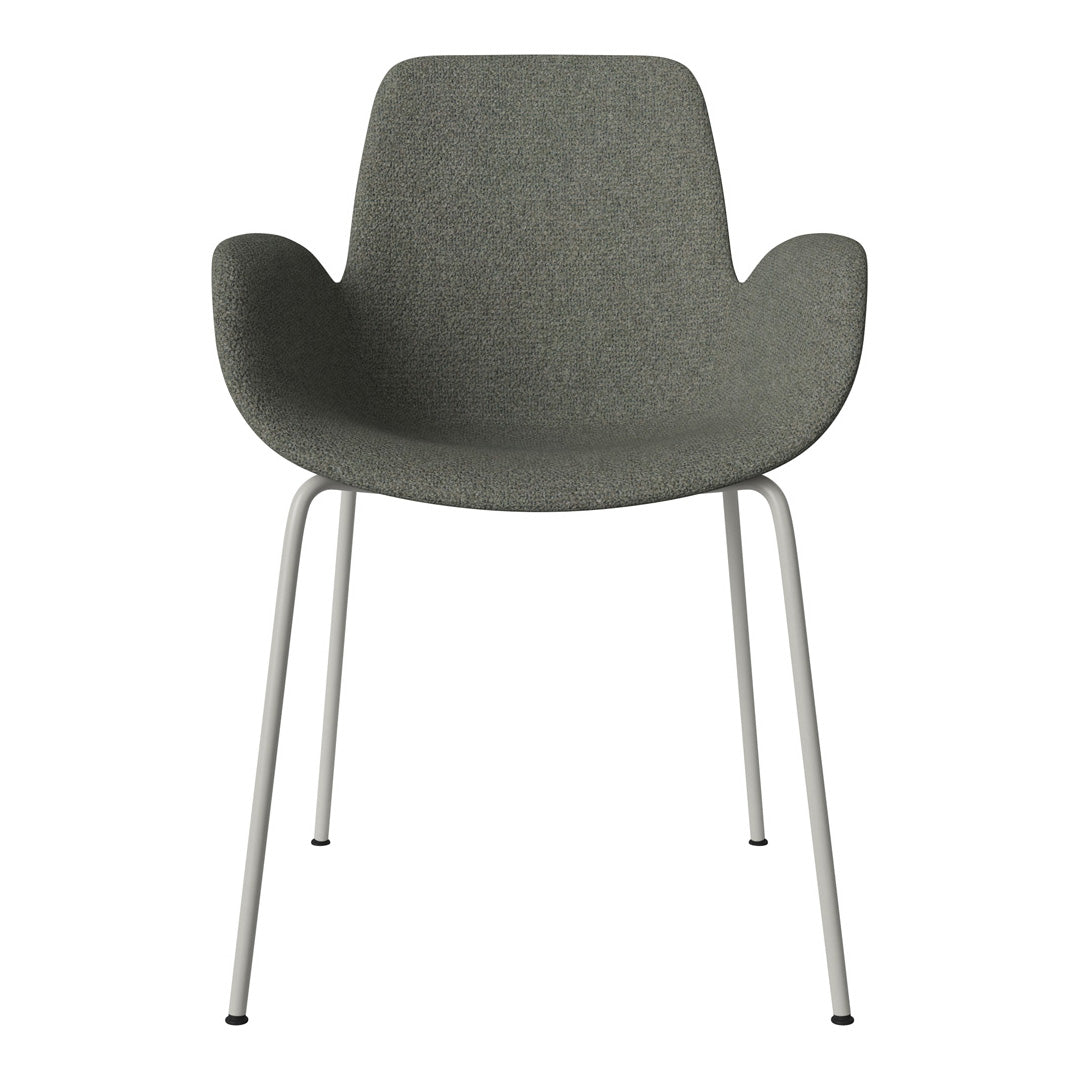 Fauteuil de salle à manger Seed - Rembourré - Piètement en acier, laqué gris