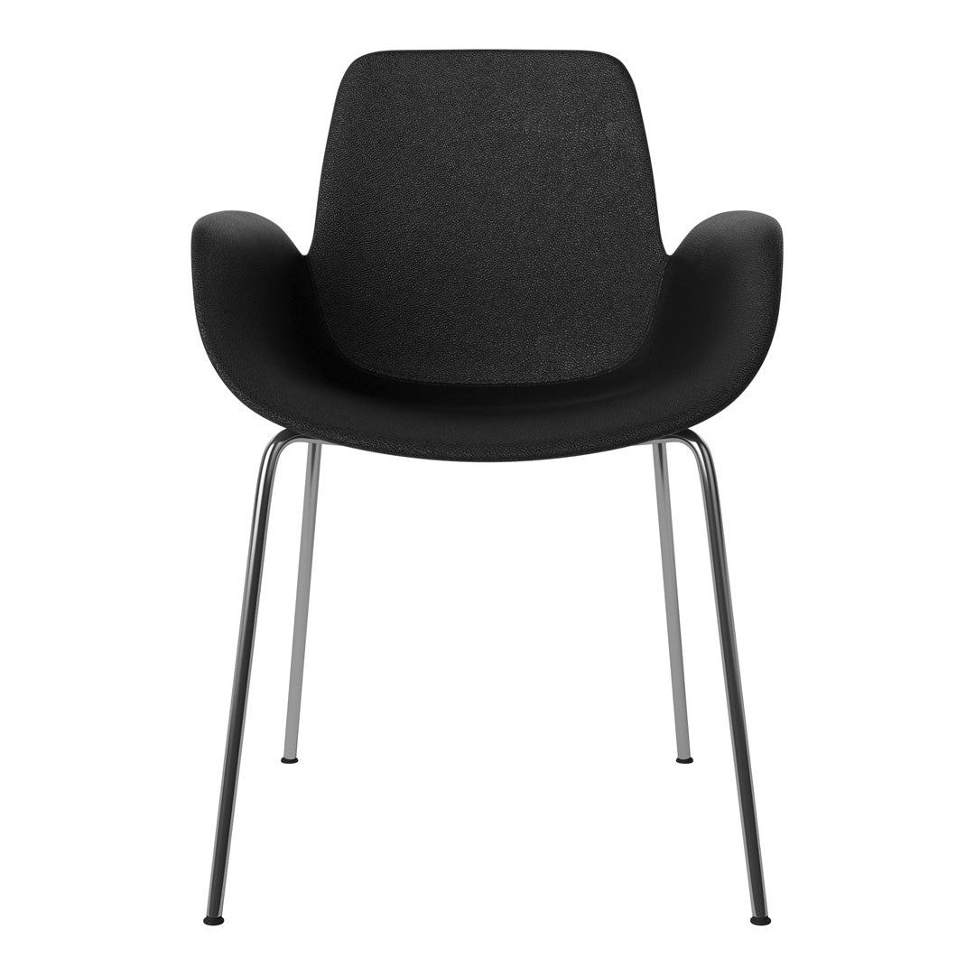 Fauteuil de salle à manger Seed - Rembourré - Base chromée