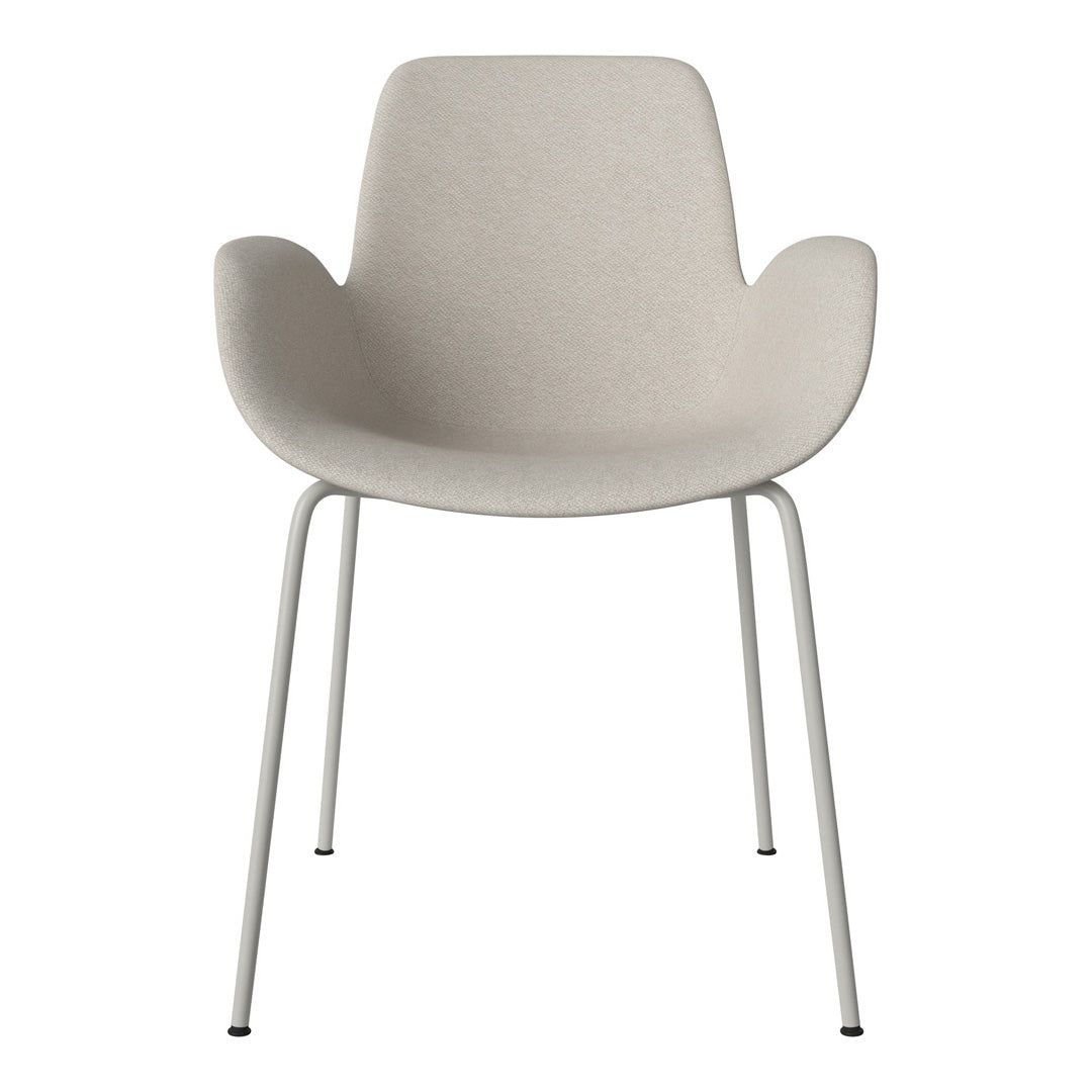Fauteuil de salle à manger Seed - Rembourré - Piètement en acier, laqué gris