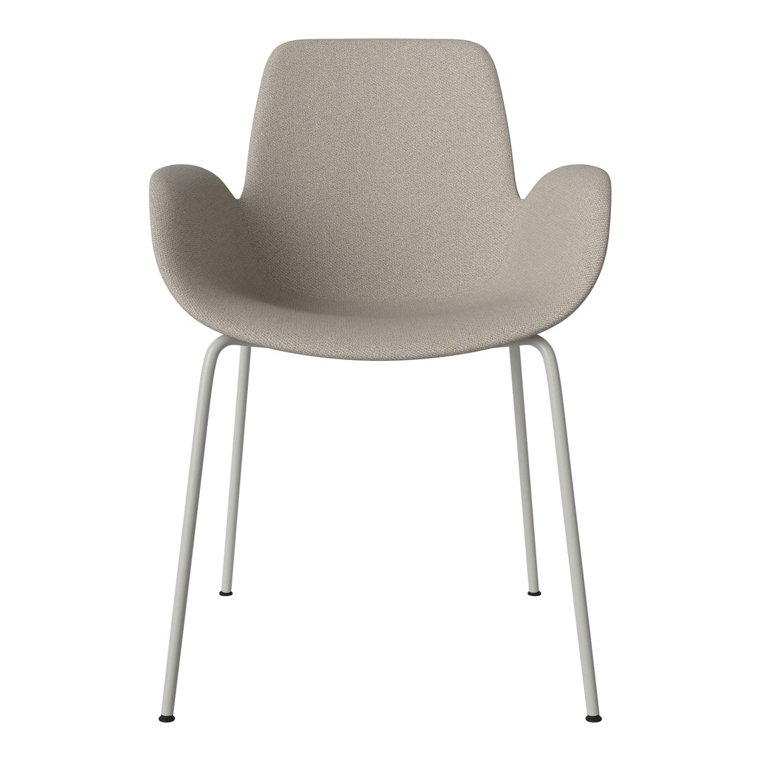Fauteuil de salle à manger Seed - Rembourré - Piètement en acier, laqué gris