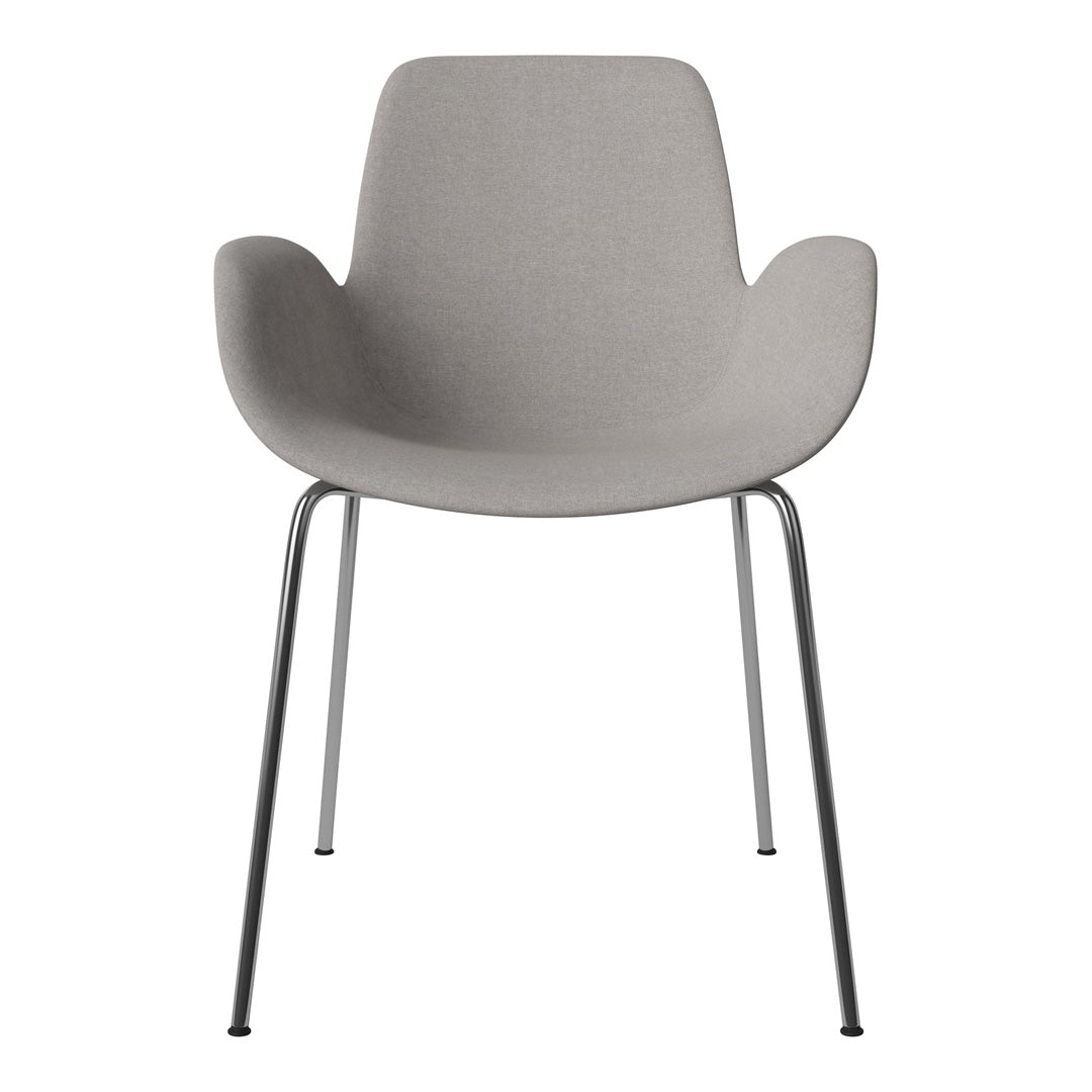 Fauteuil de salle à manger Seed - Rembourré - Base chromée