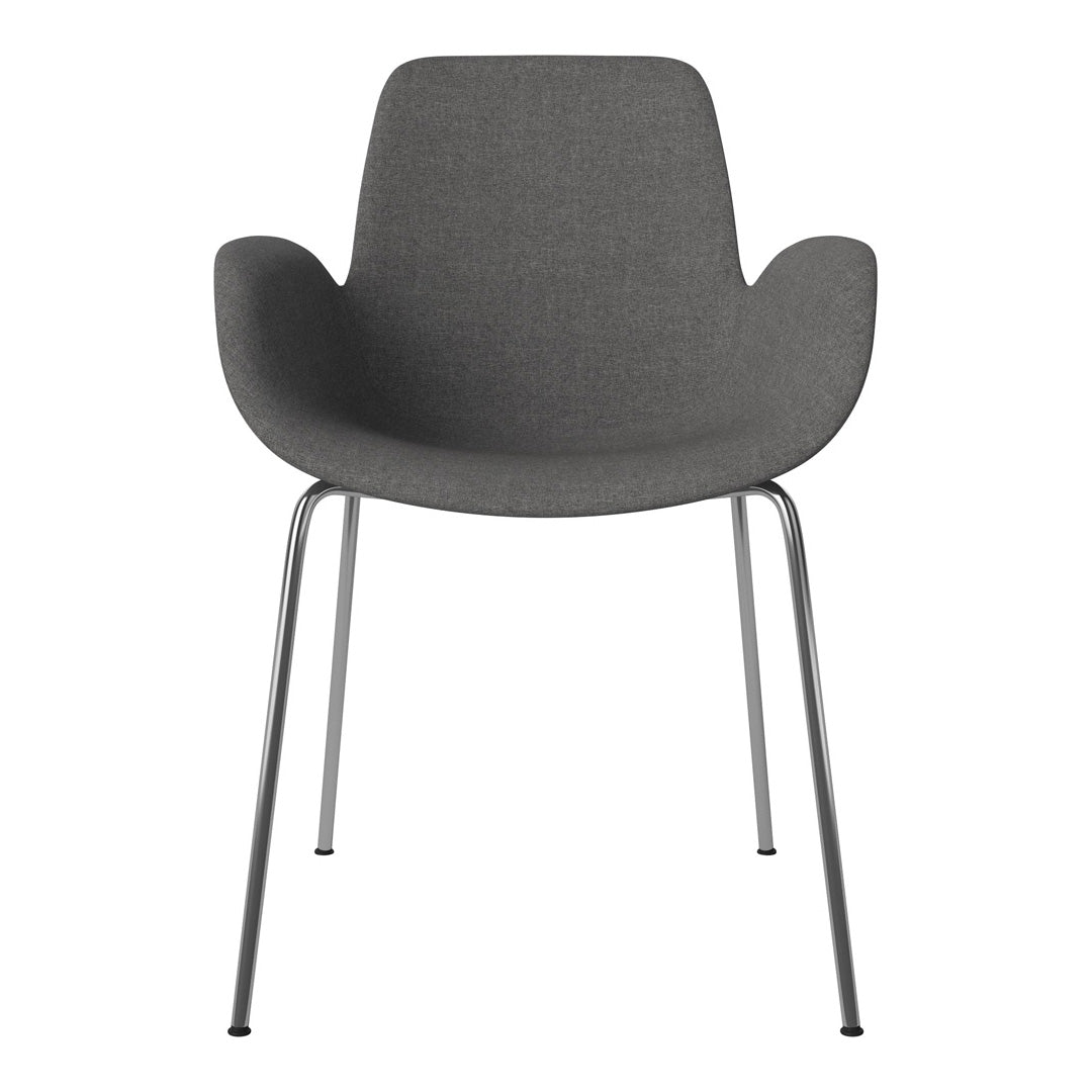 Fauteuil de salle à manger Seed - Rembourré - Base chromée
