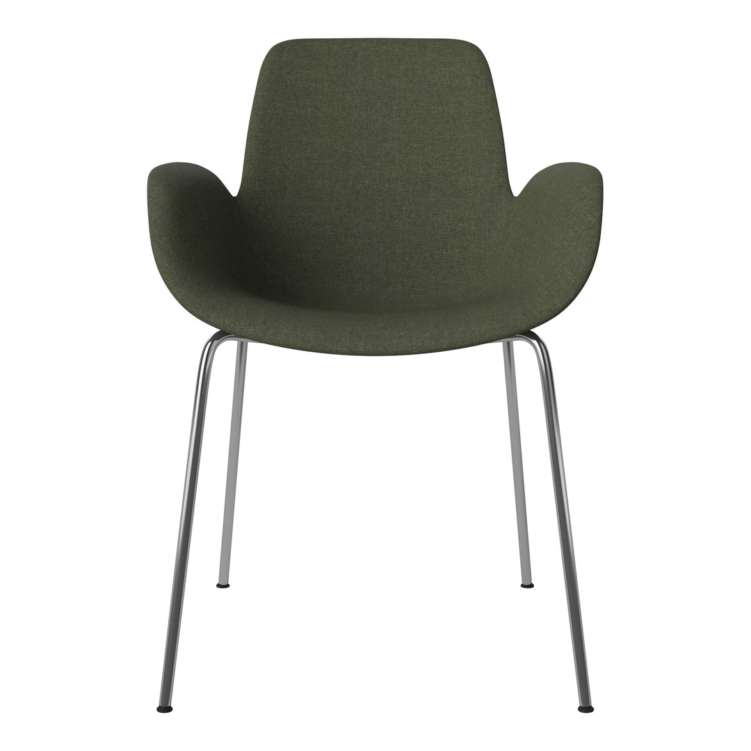 Fauteuil de salle à manger Seed - Rembourré - Base chromée