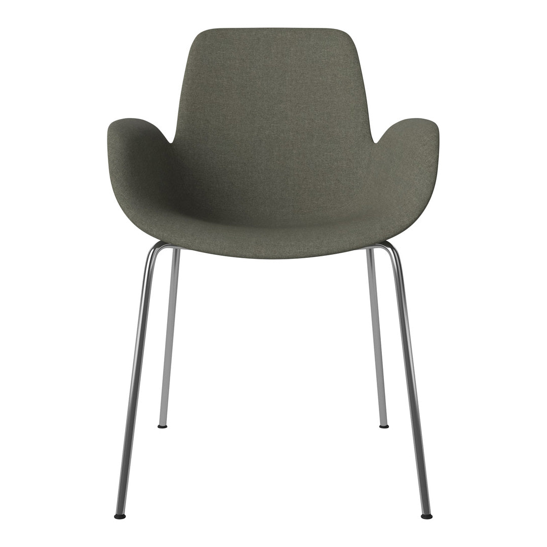 Fauteuil de salle à manger Seed - Rembourré - Base chromée