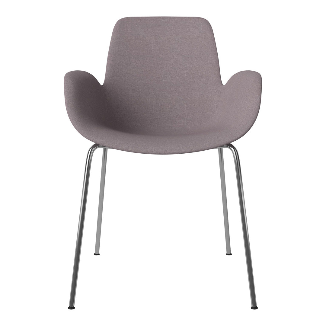 Fauteuil de salle à manger Seed - Rembourré - Base chromée