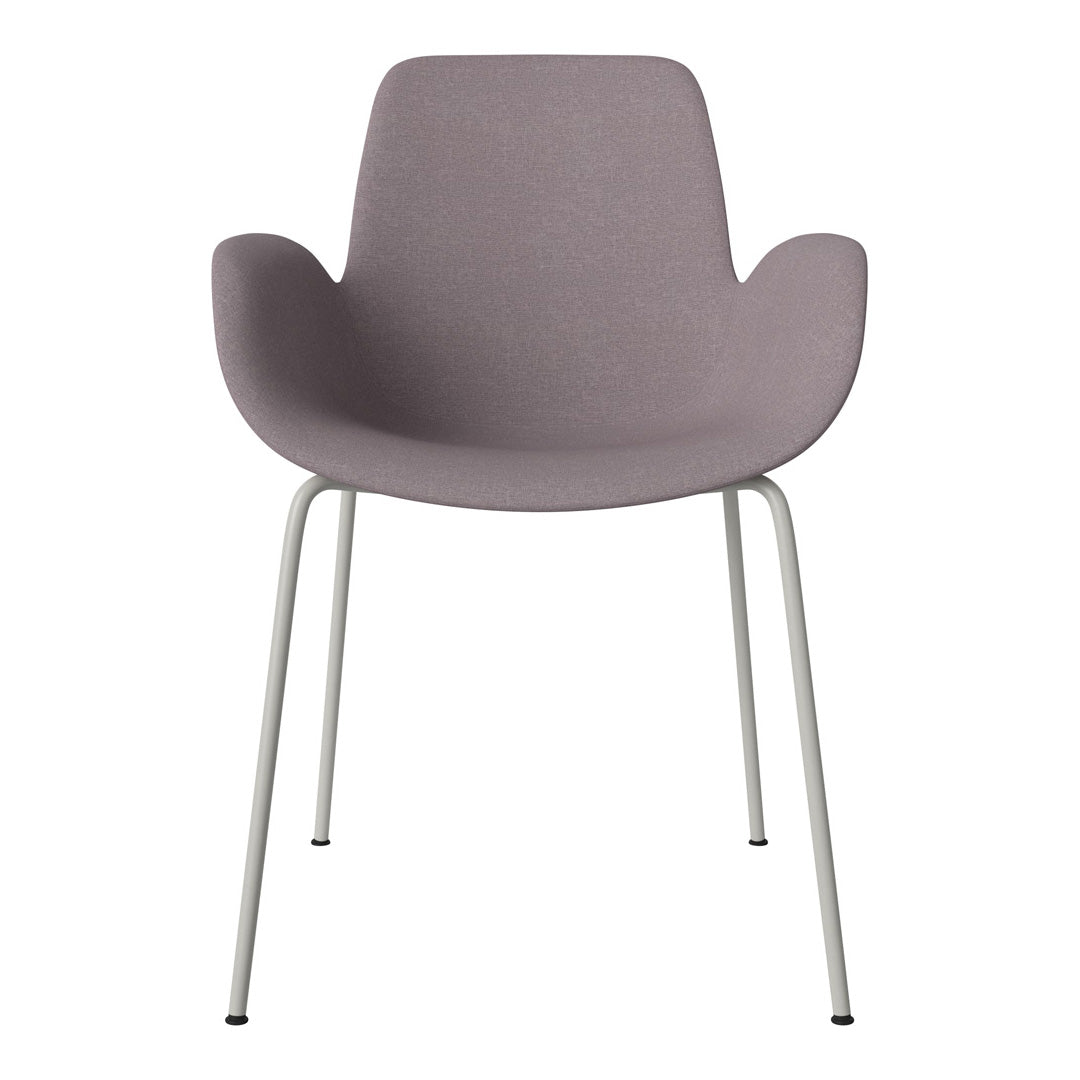 Fauteuil de salle à manger Seed - Rembourré - Piètement en acier, laqué gris