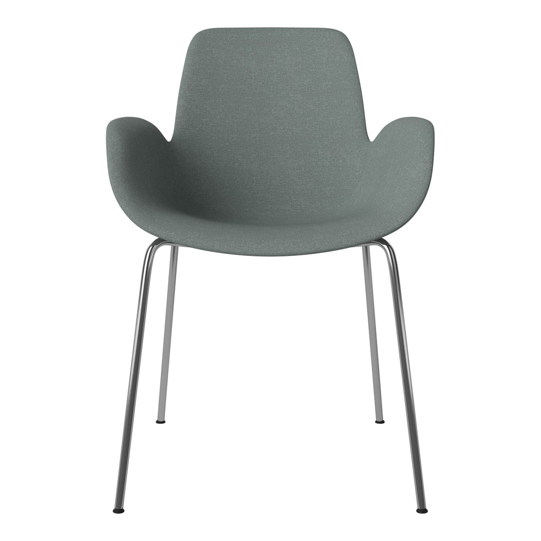 Fauteuil de salle à manger Seed - Rembourré - Base chromée