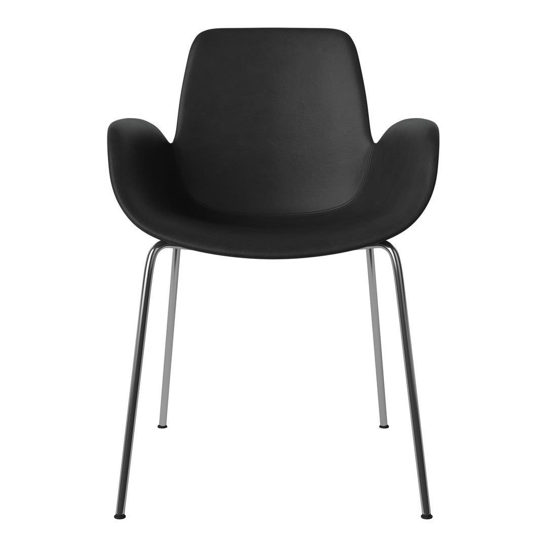 Fauteuil de salle à manger Seed - Rembourré - Base chromée