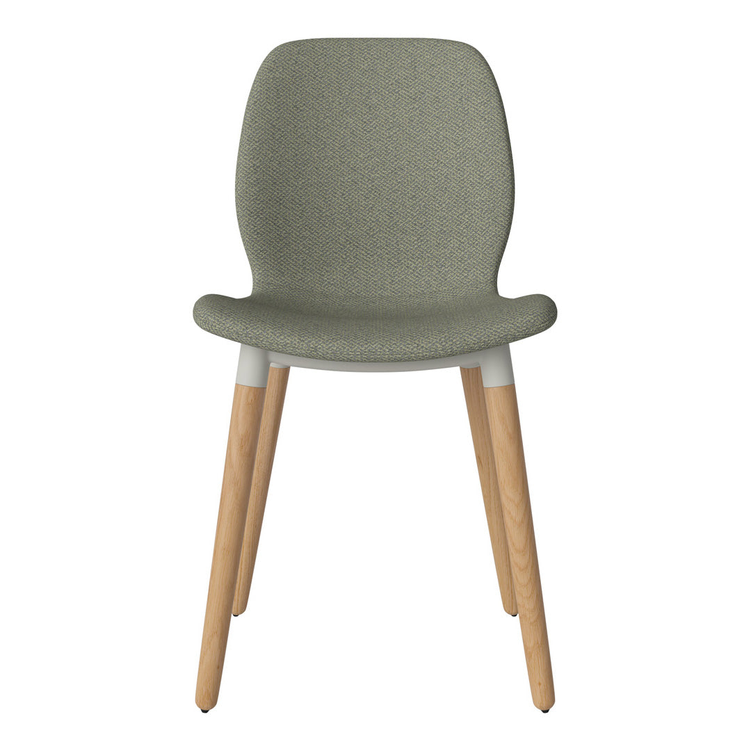 Chaise de salle à manger Seed - Rembourrée - Base en chêne huilé