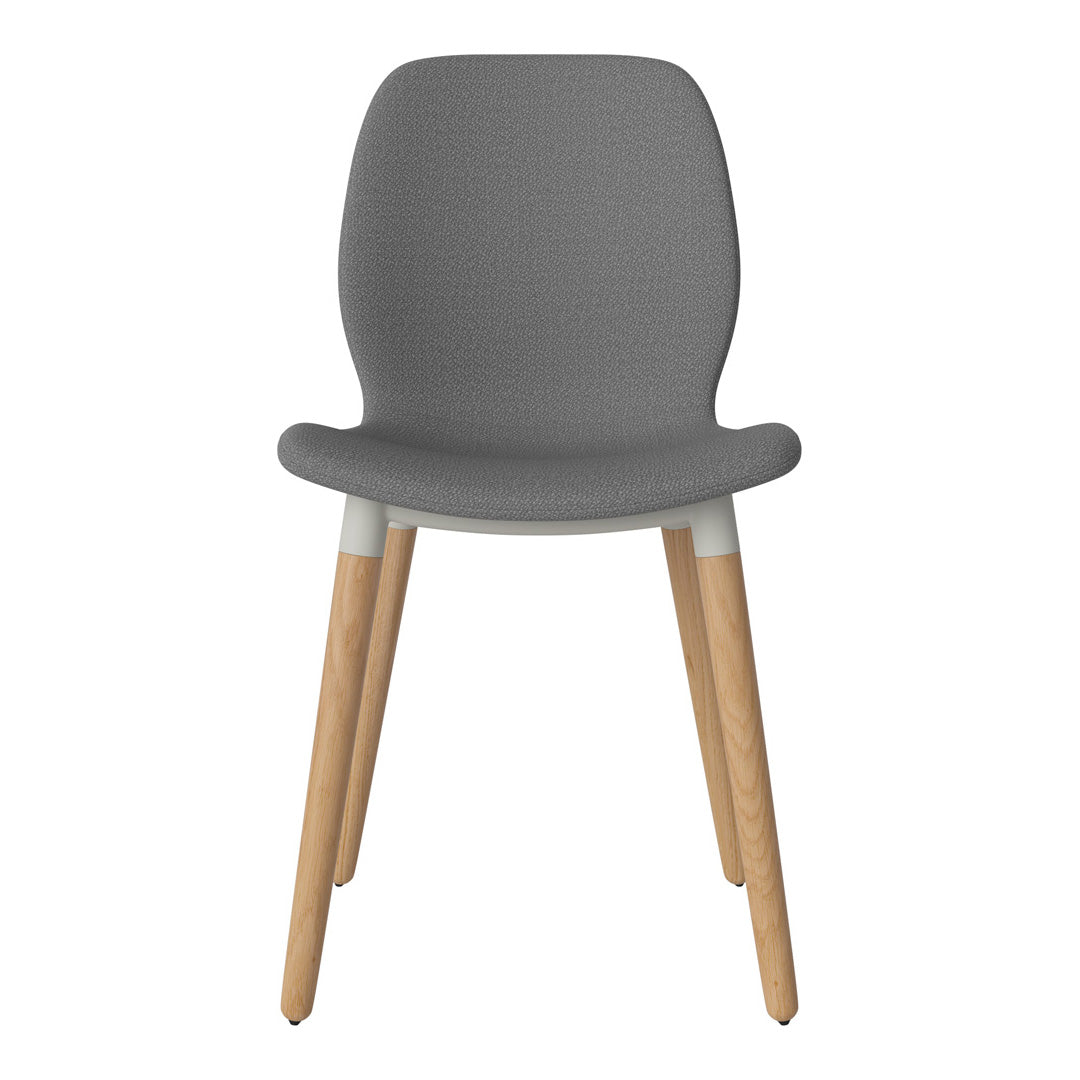 Chaise de salle à manger Seed - Rembourrée - Base en chêne huilé