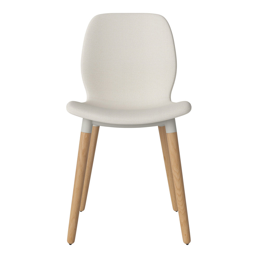 Chaise de salle à manger Seed - Rembourrée - Base en chêne huilé