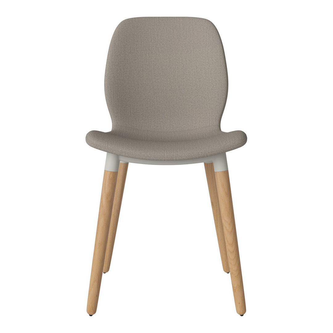 Chaise de salle à manger Seed - Rembourrée - Base en chêne huilé