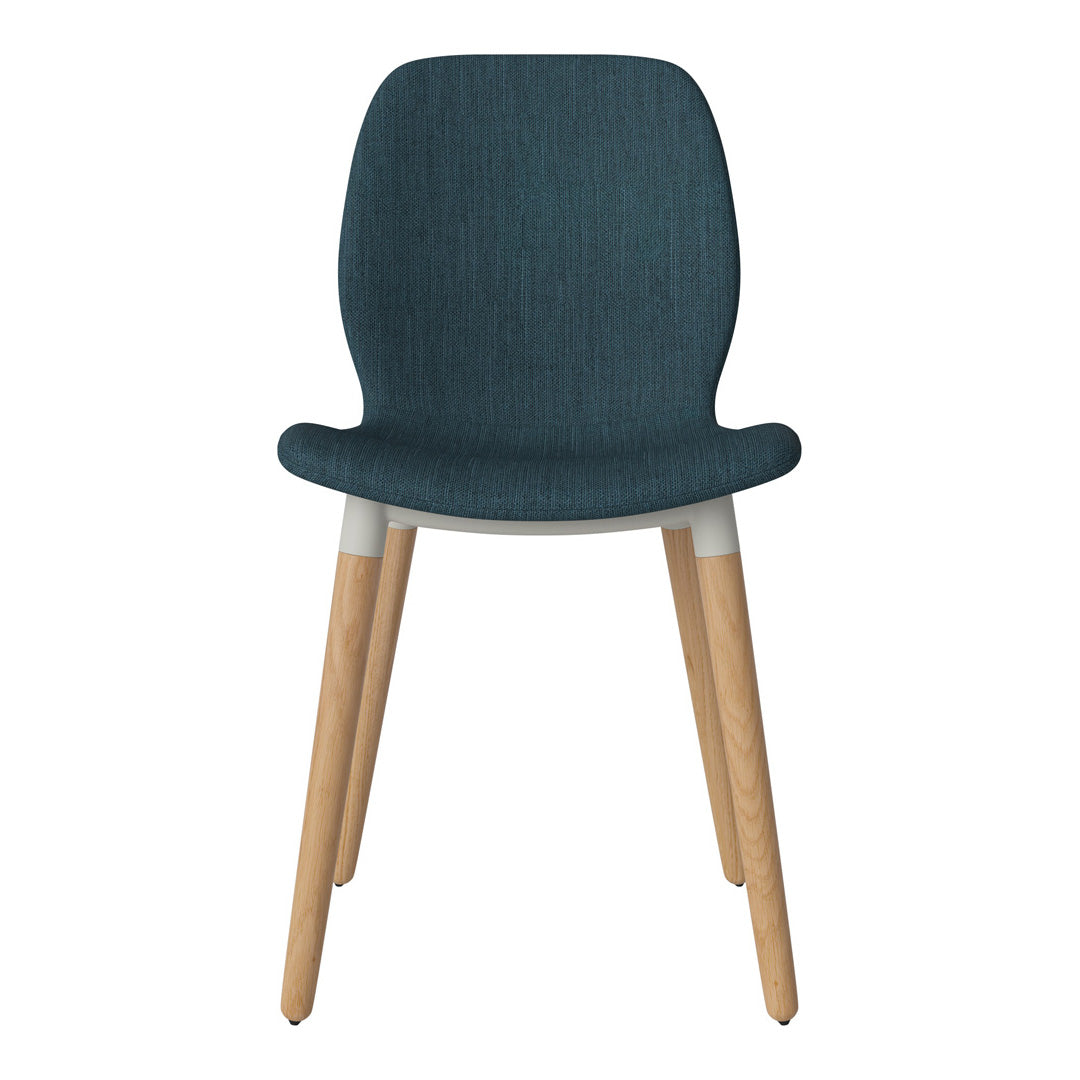 Chaise de salle à manger Seed - Rembourrée - Base en chêne huilé