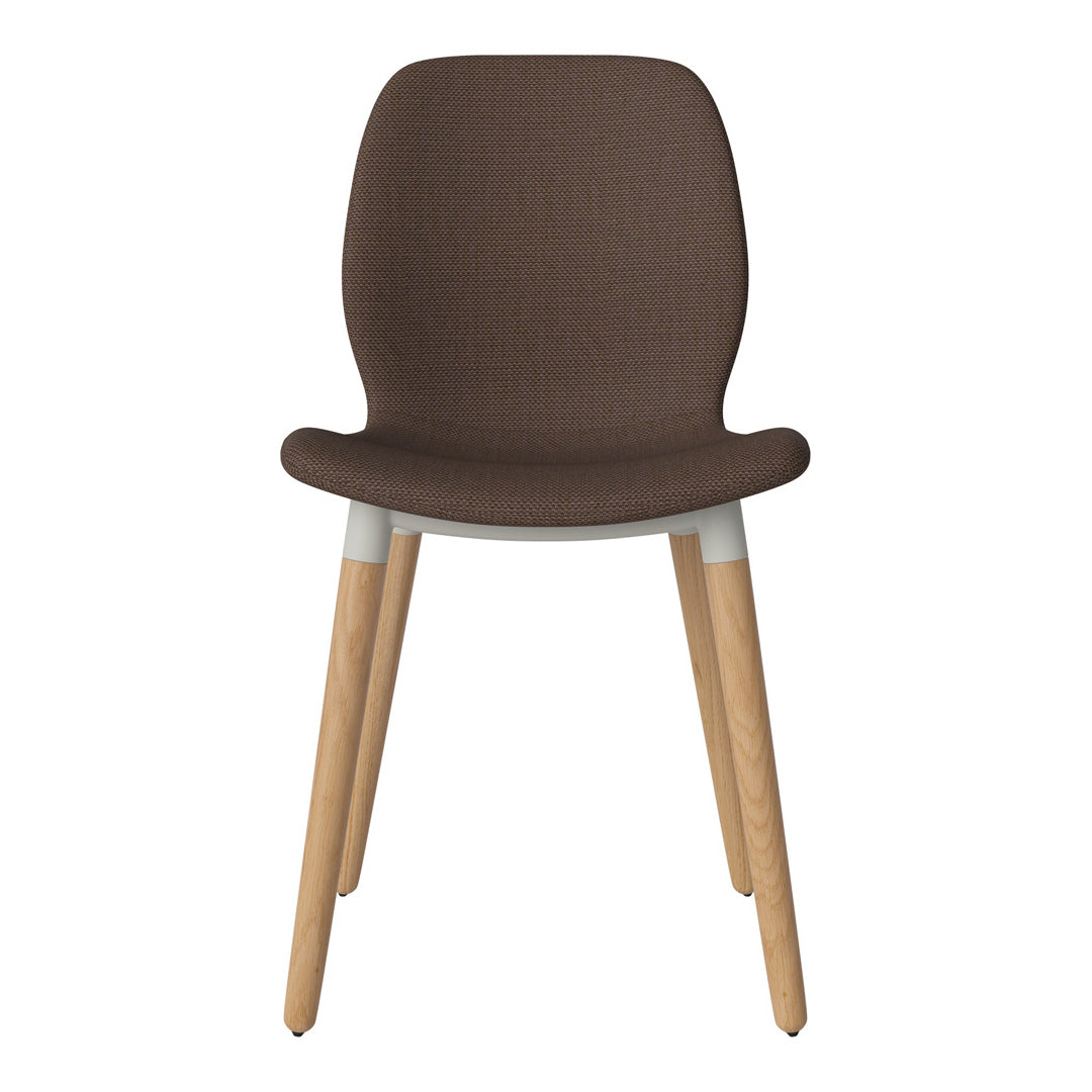 Chaise de salle à manger Seed - Rembourrée - Base en chêne huilé
