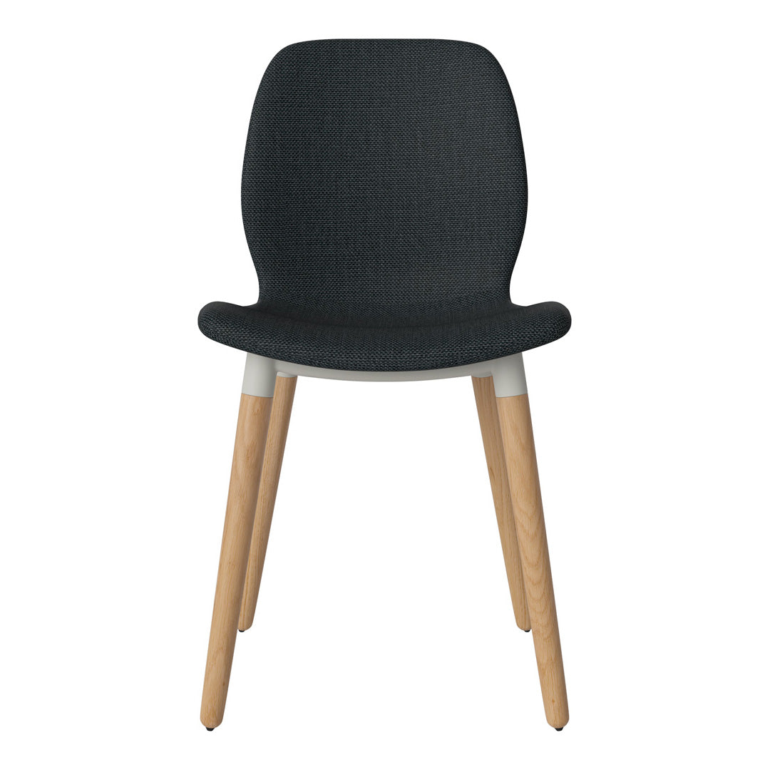 Chaise de salle à manger Seed - Rembourrée - Base en chêne huilé
