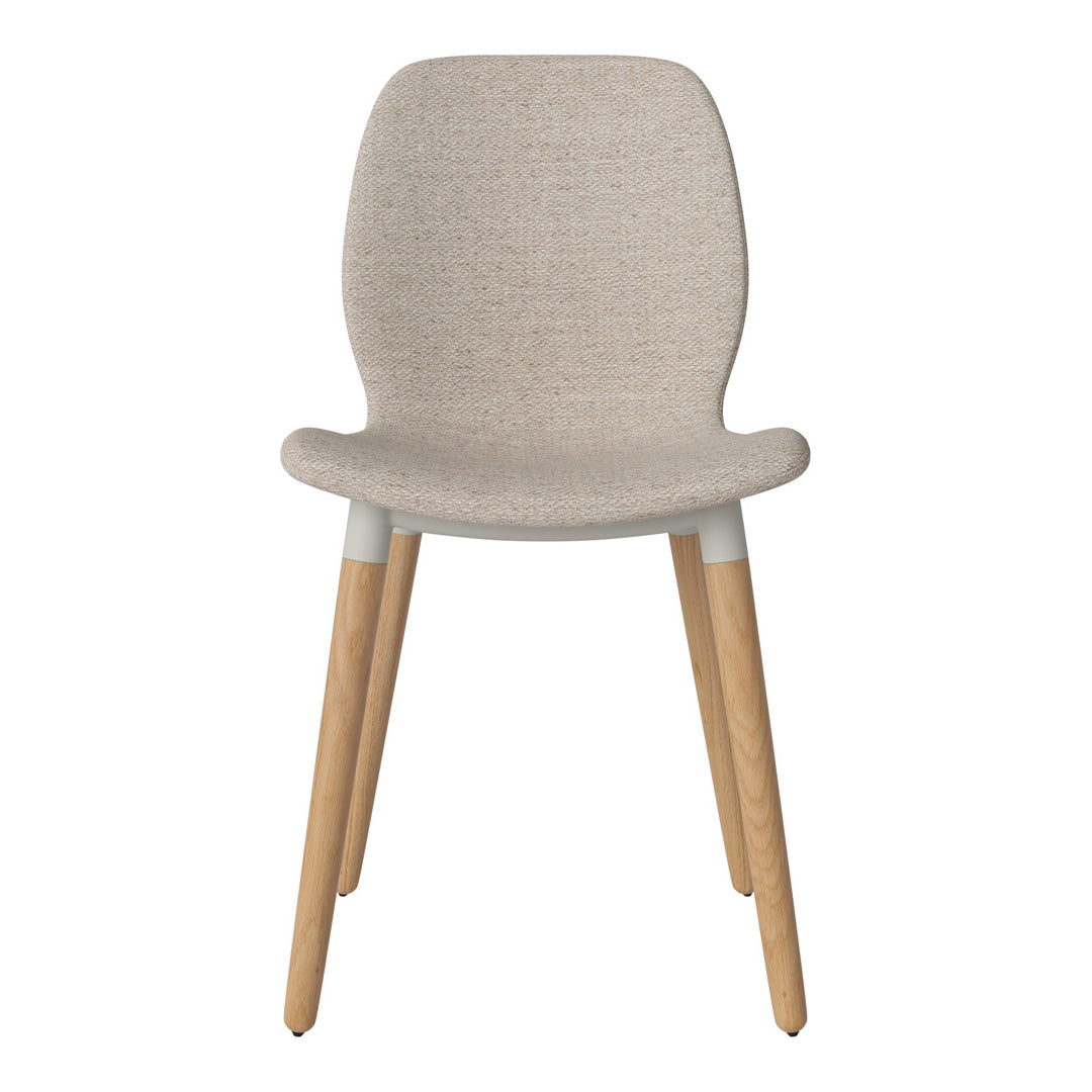 Chaise de salle à manger Seed - Rembourrée - Base en chêne huilé