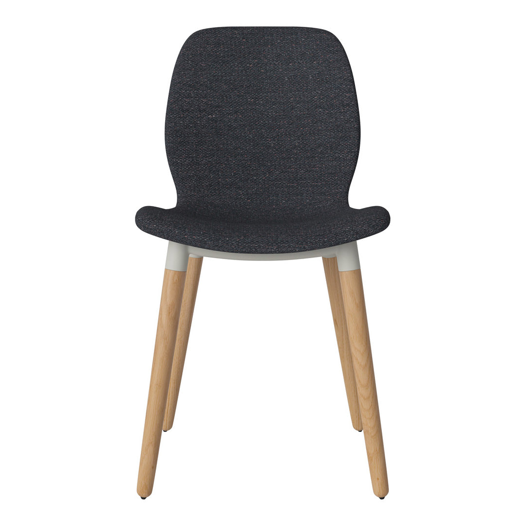 Chaise de salle à manger Seed - Rembourrée - Base en chêne huilé