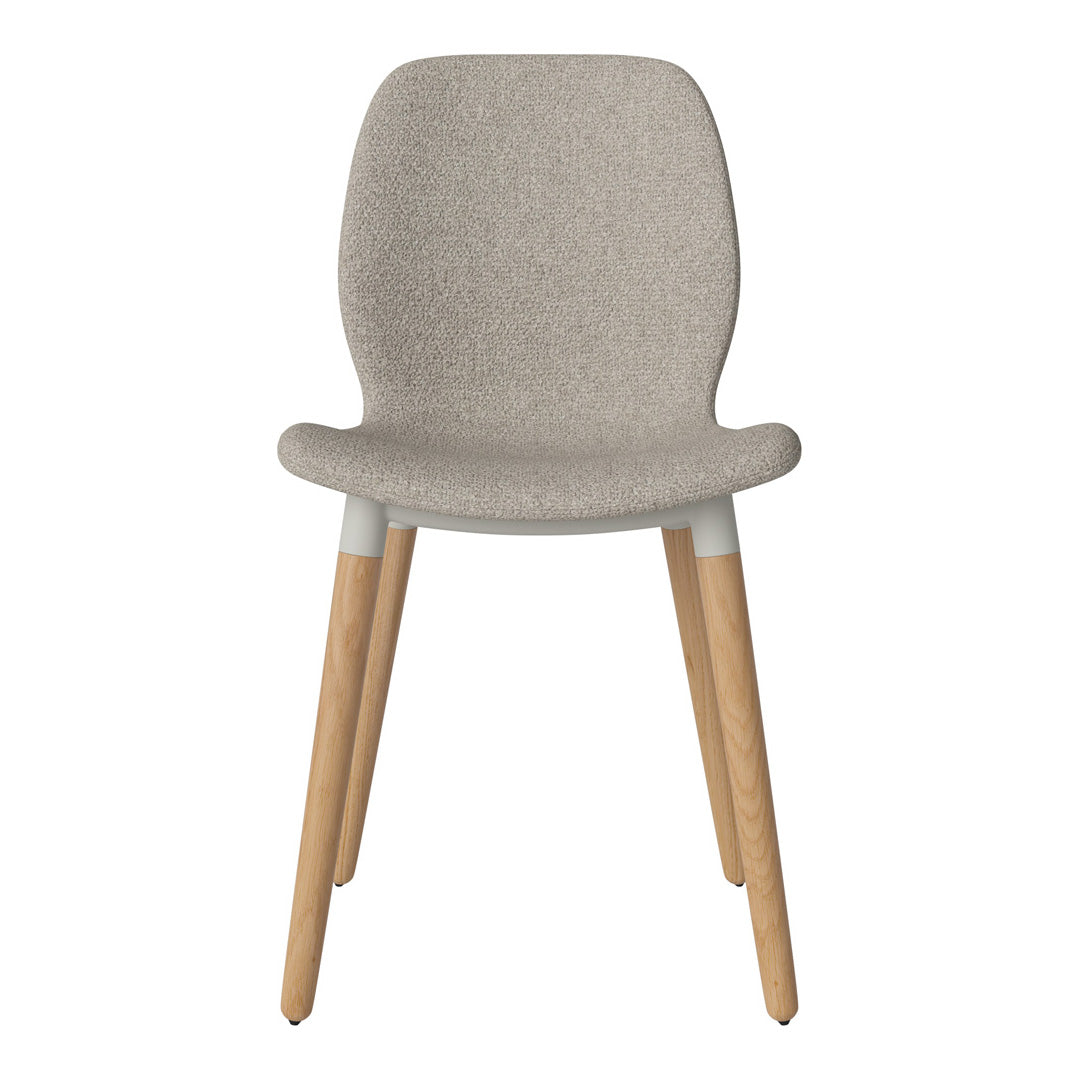 Chaise de salle à manger Seed - Rembourrée - Base en chêne huilé