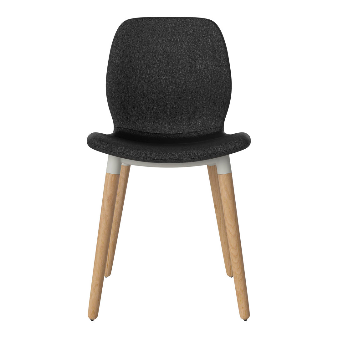 Chaise de salle à manger Seed - Rembourrée - Base en chêne huilé
