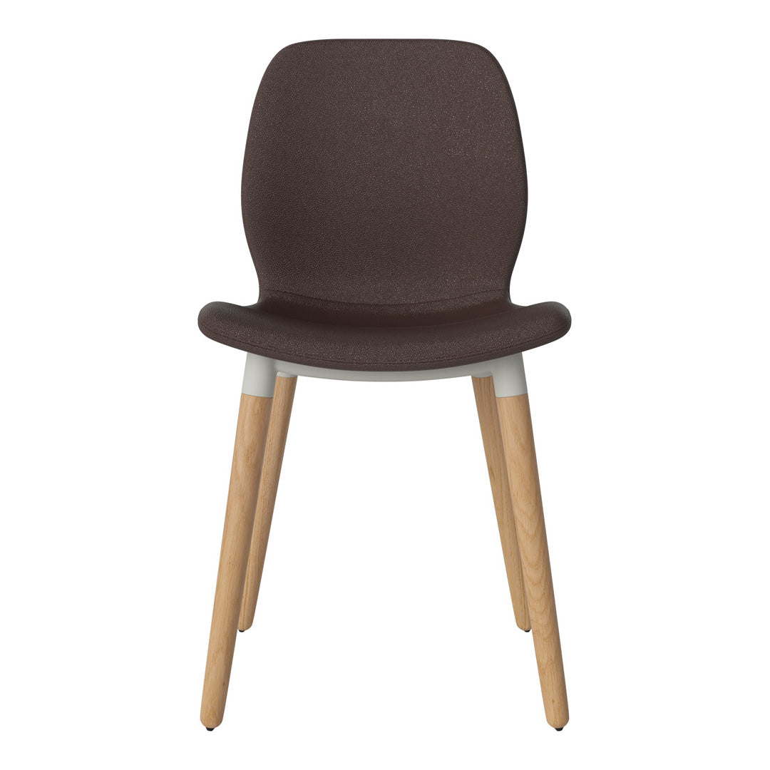 Chaise de salle à manger Seed - Rembourrée - Base en chêne huilé