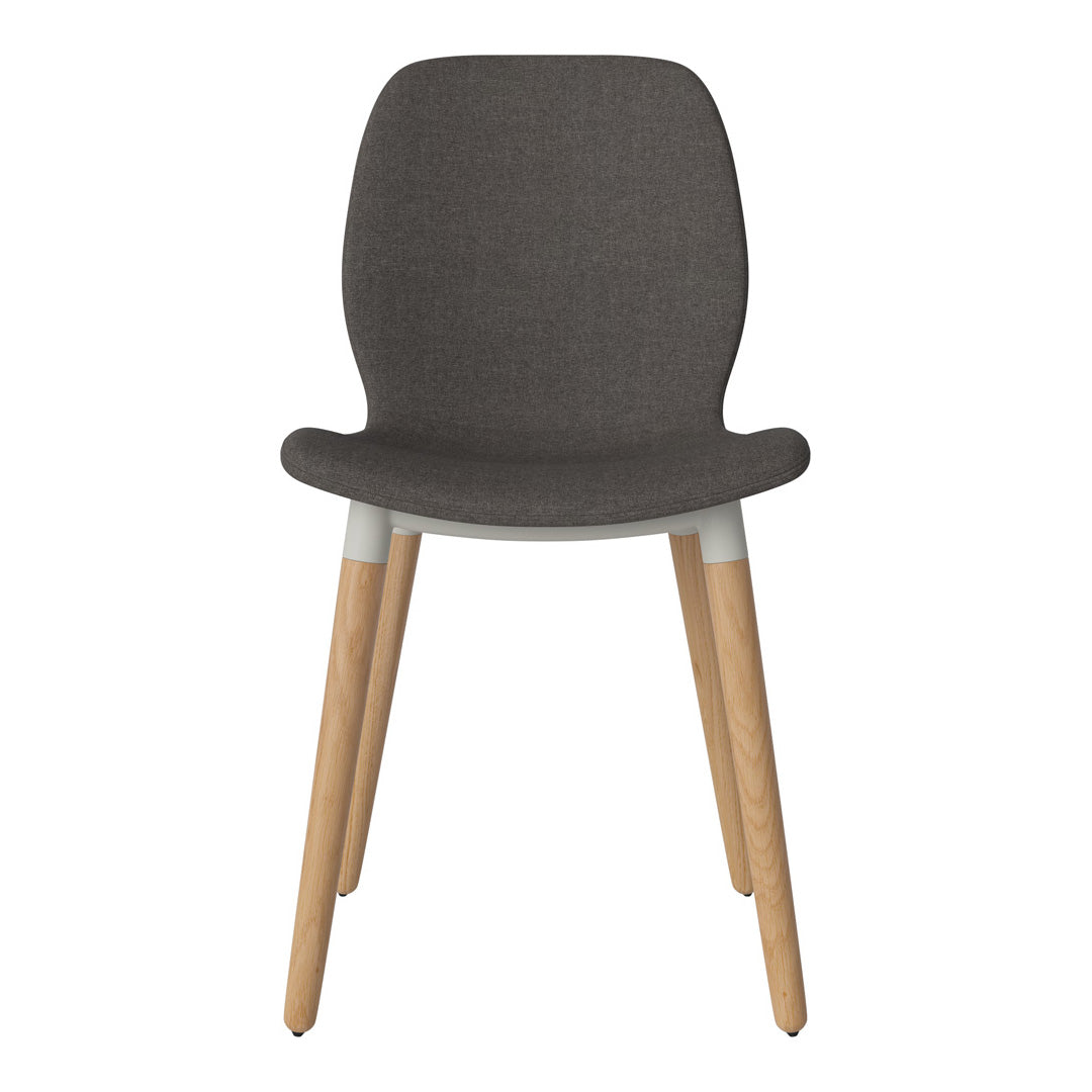 Chaise de salle à manger Seed - Rembourrée - Base en chêne huilé