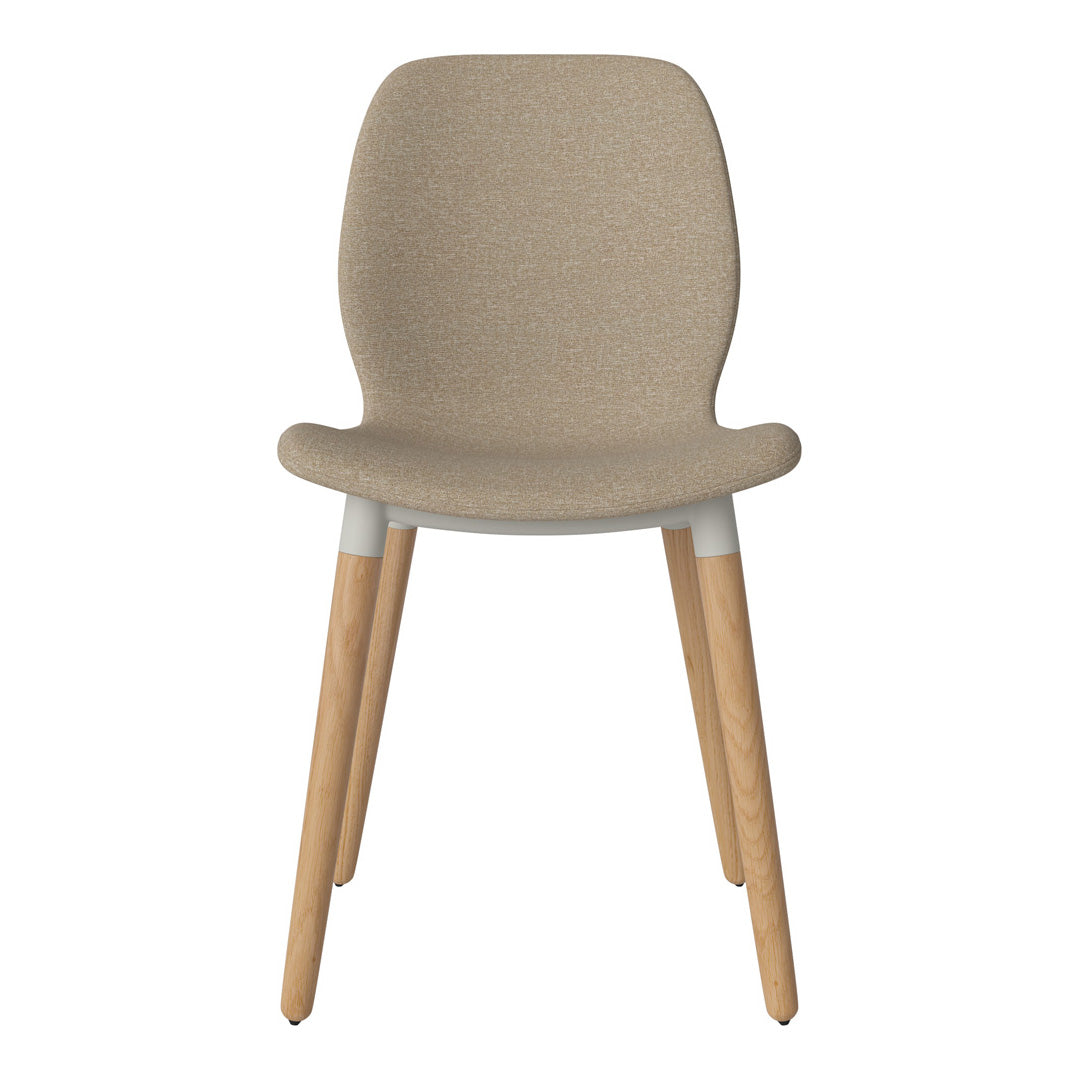 Chaise de salle à manger Seed - Rembourrée - Base en chêne huilé