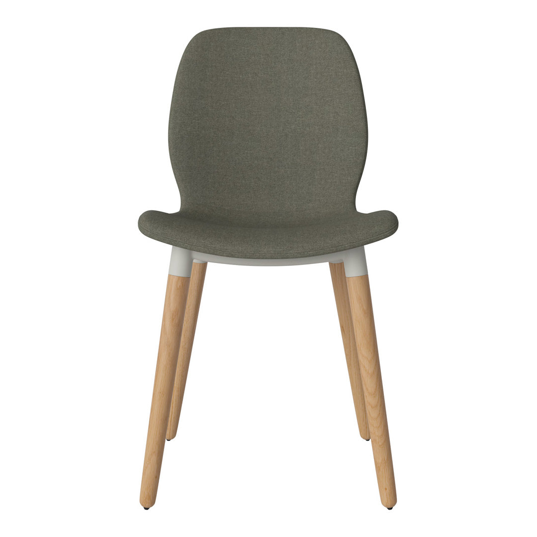 Chaise de salle à manger Seed - Rembourrée - Base en chêne huilé