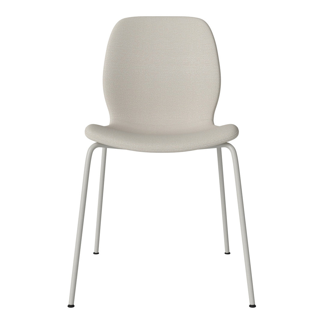 Chaise de salle à manger Seed - Rembourrée - Base en acier, laquée gris