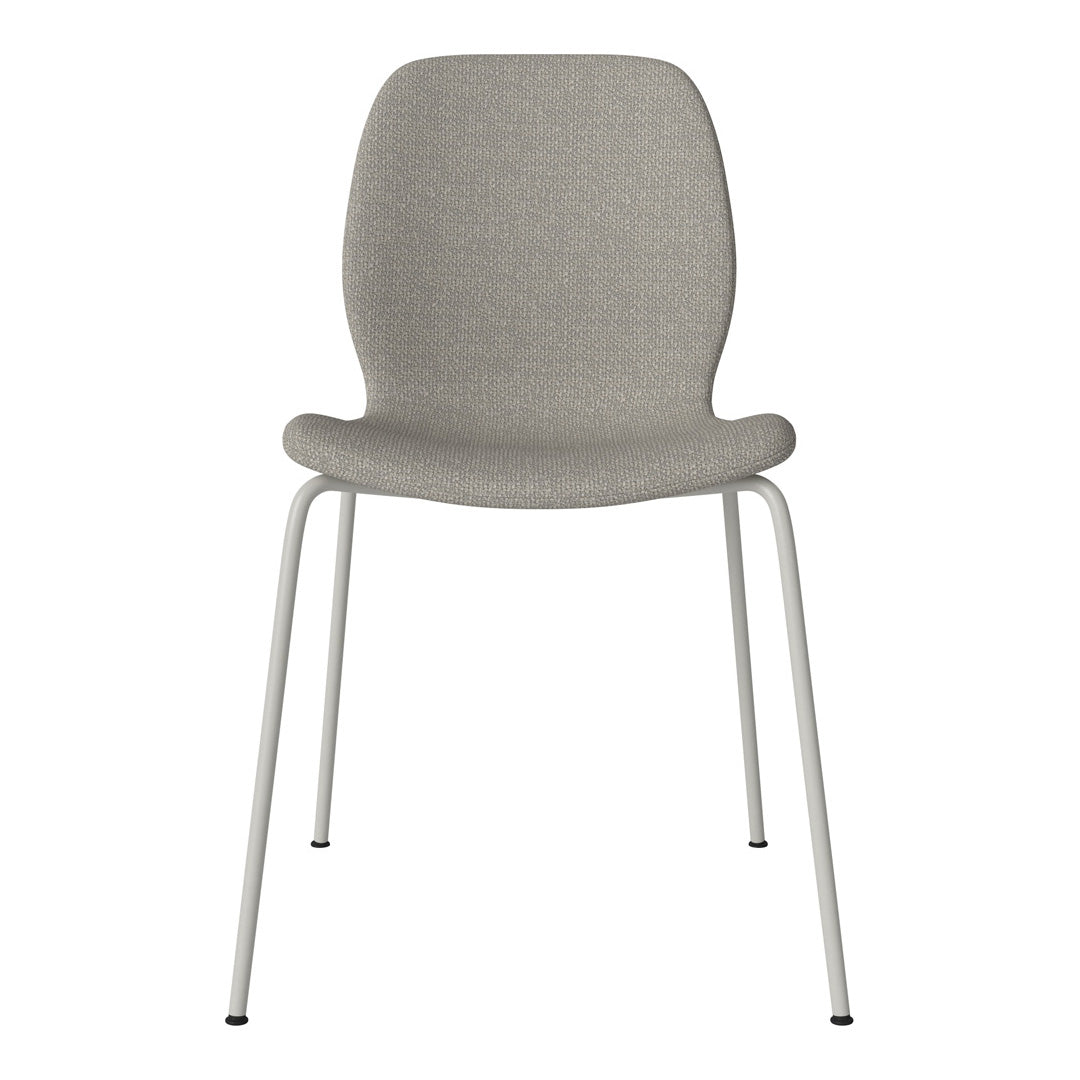 Chaise de salle à manger Seed - Rembourrée - Base en acier, laquée gris
