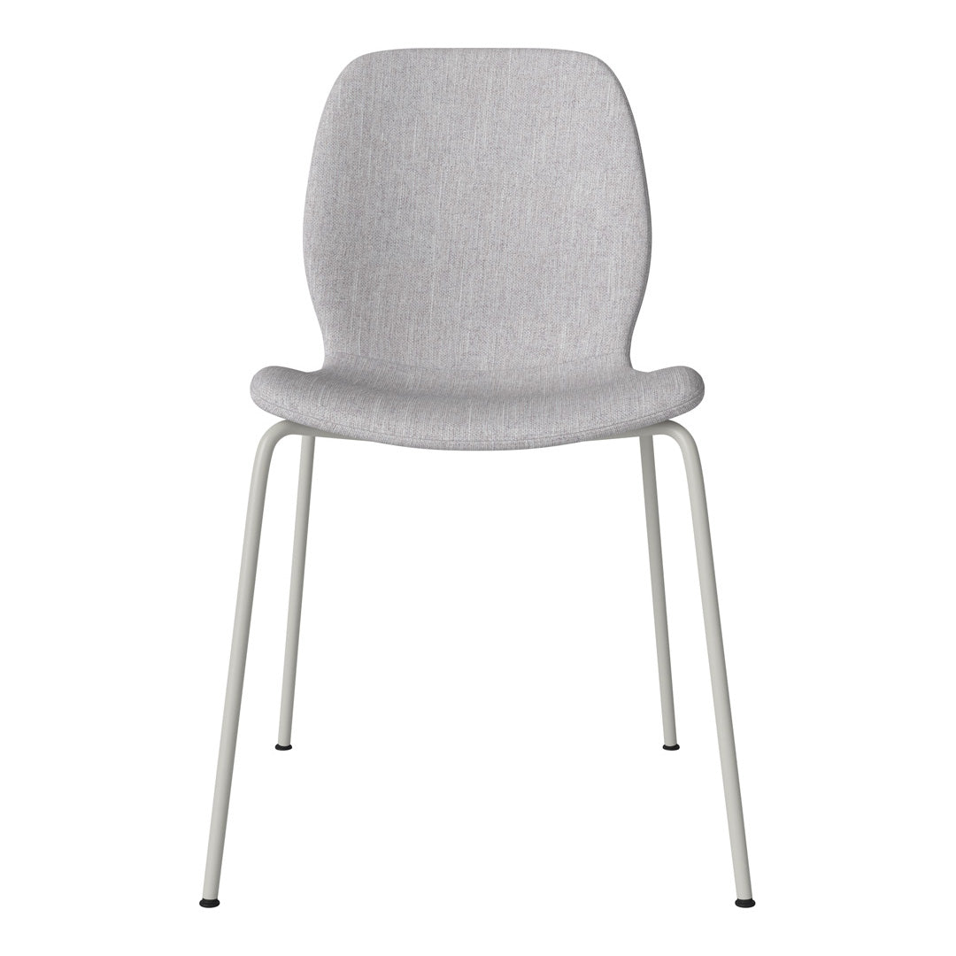 Chaise de salle à manger Seed - Rembourrée - Base en acier, laquée gris