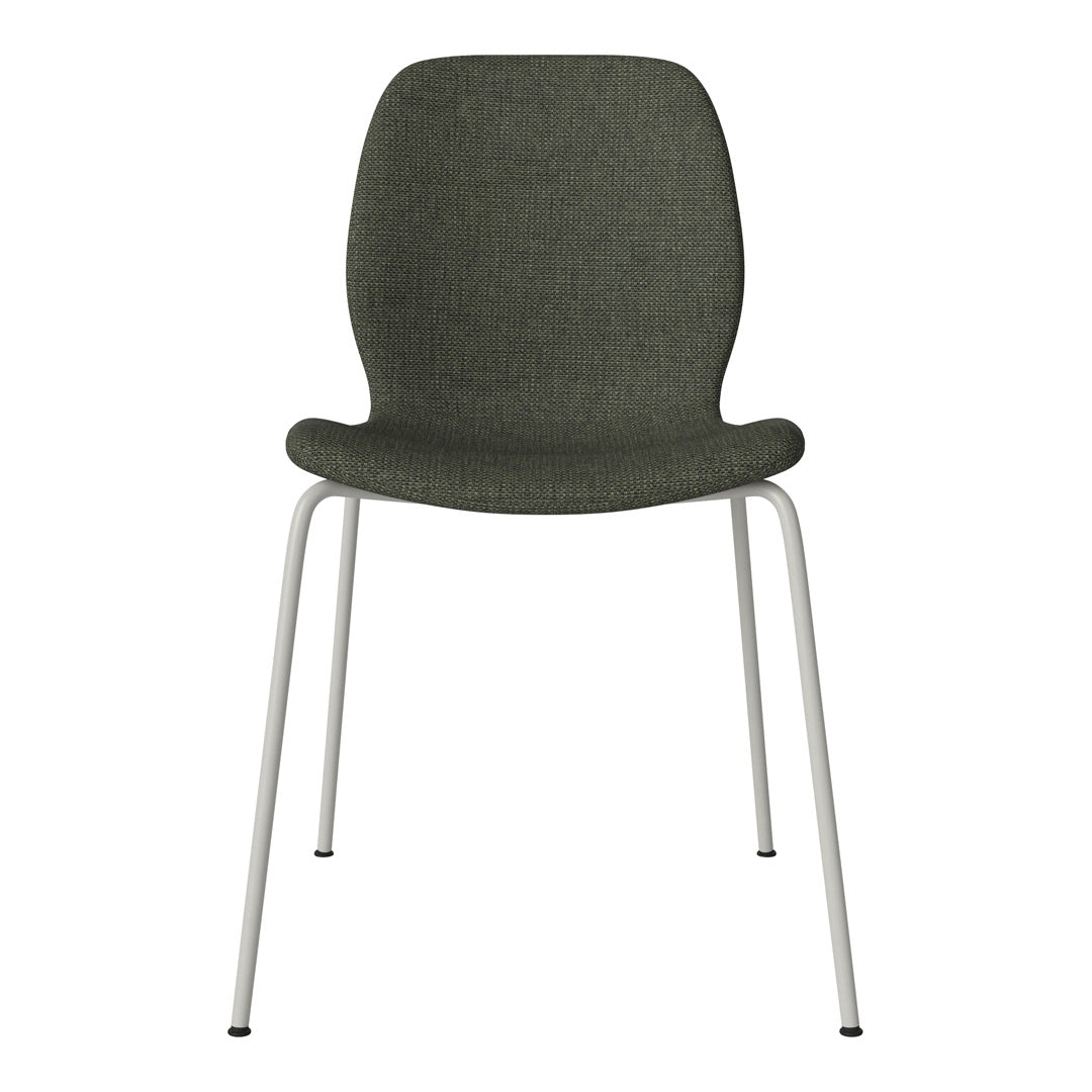 Chaise de salle à manger Seed - Rembourrée - Base en acier, laquée gris