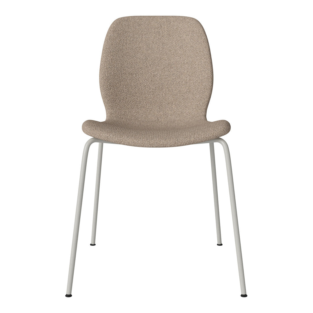 Chaise de salle à manger Seed - Rembourrée - Base en acier, laquée gris