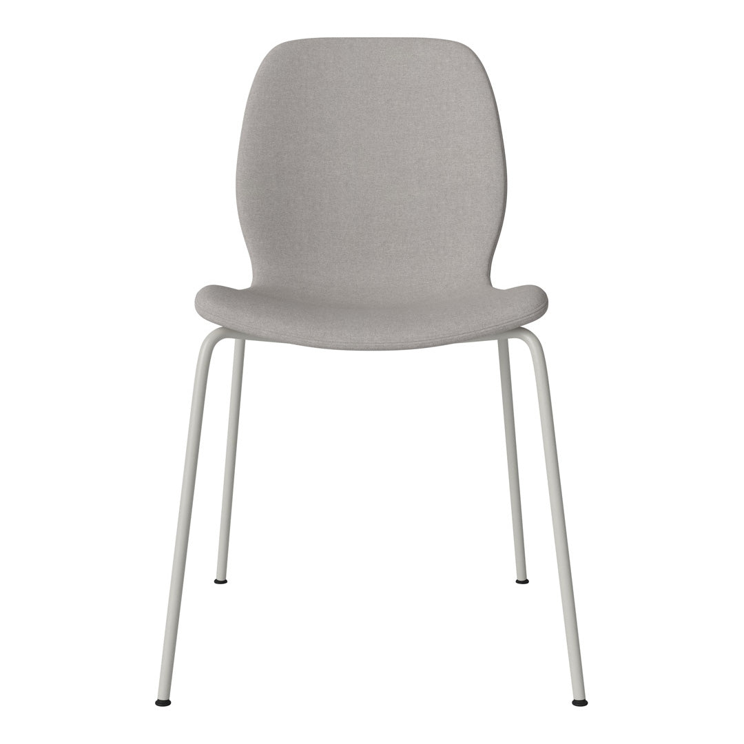 Chaise de salle à manger Seed - Rembourrée - Base en acier, laquée gris