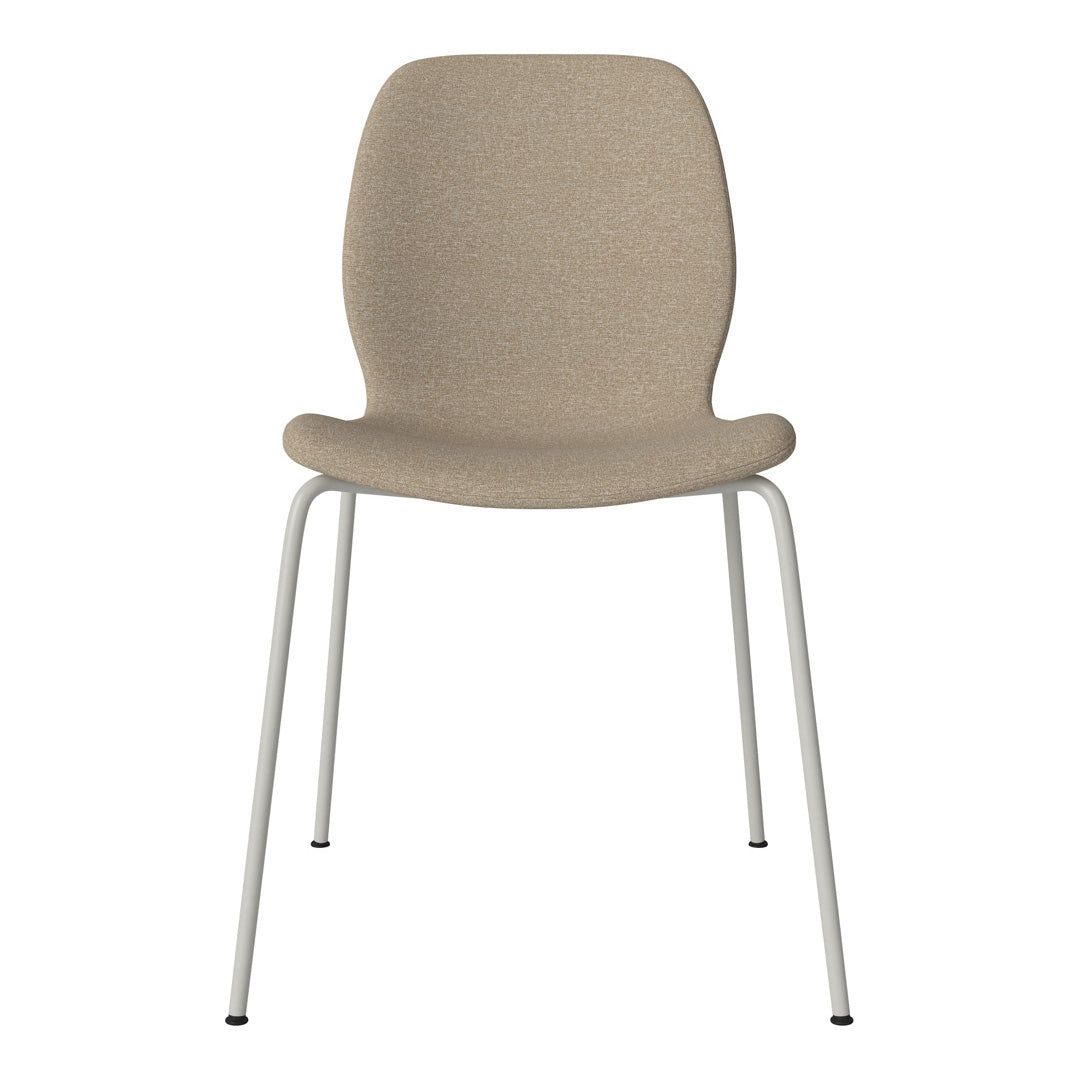 Chaise de salle à manger Seed - Rembourrée - Base en acier, laquée gris