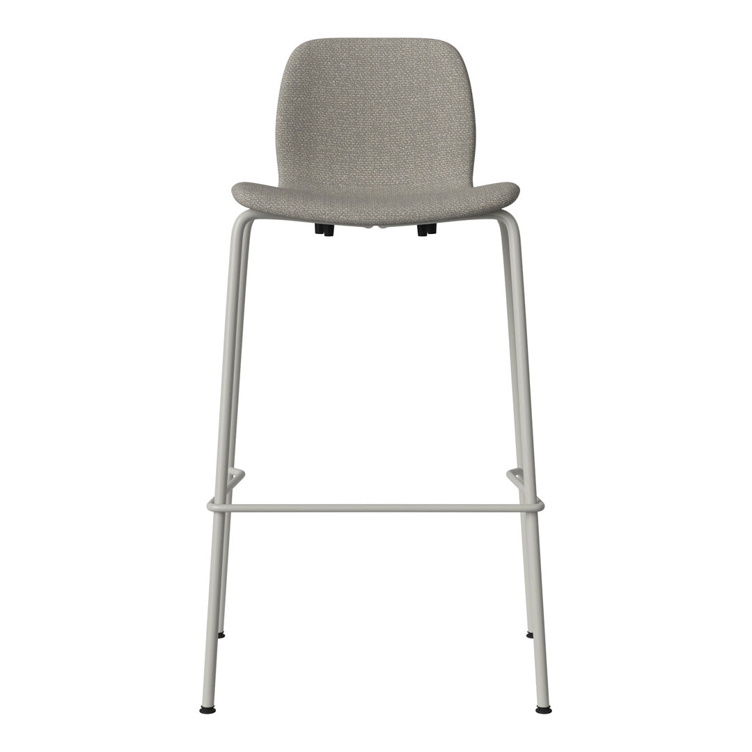 Chaise de bar Seed - Rembourrée - Piètement en acier, laquée gris