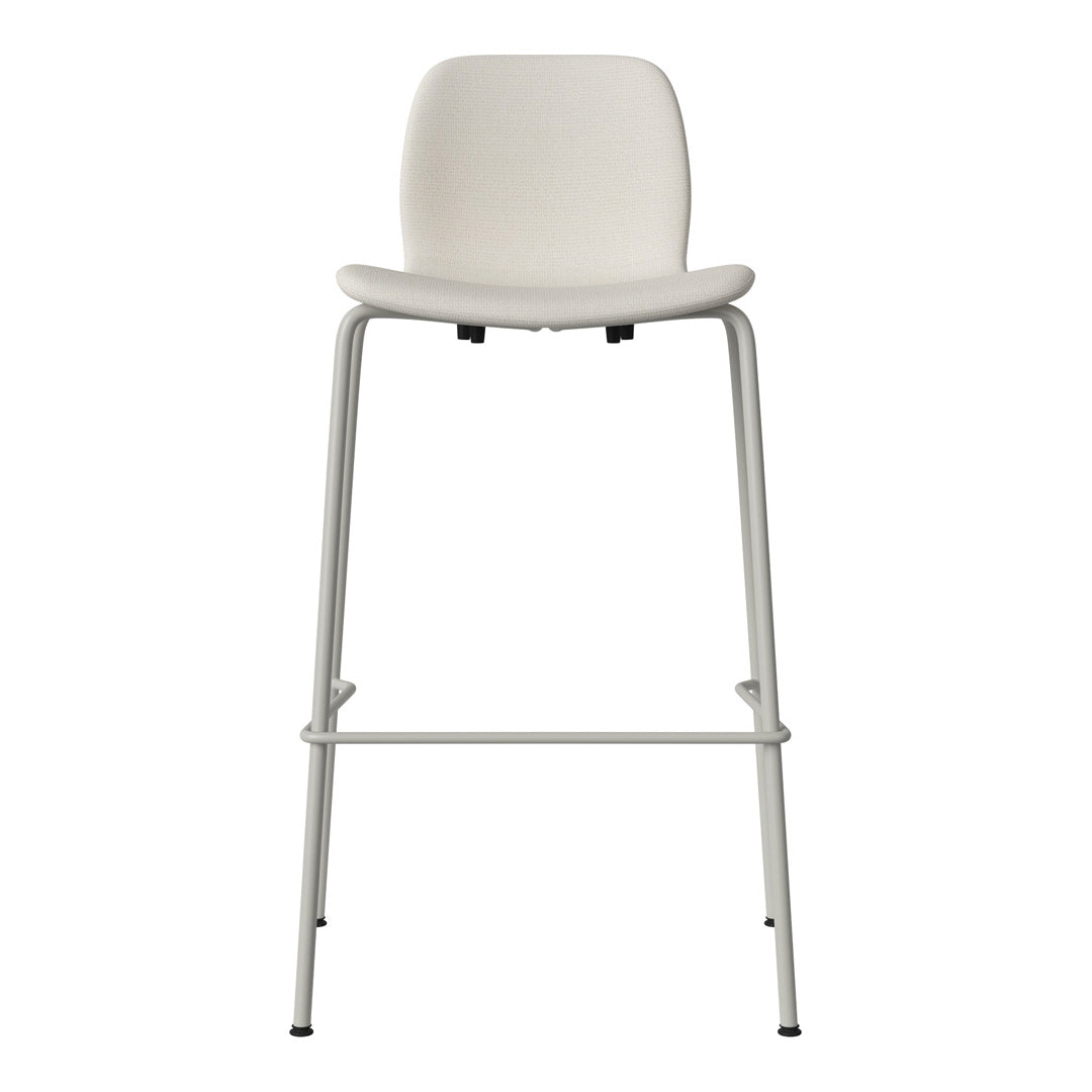 Chaise de bar Seed - Rembourrée - Piètement en acier, laquée gris