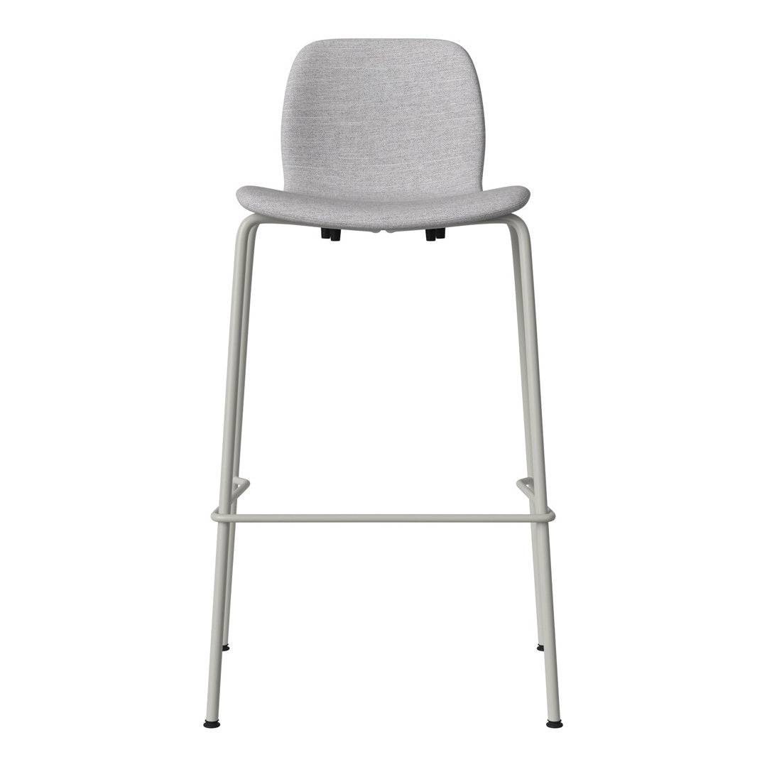 Chaise de bar Seed - Rembourrée - Piètement en acier, laquée gris